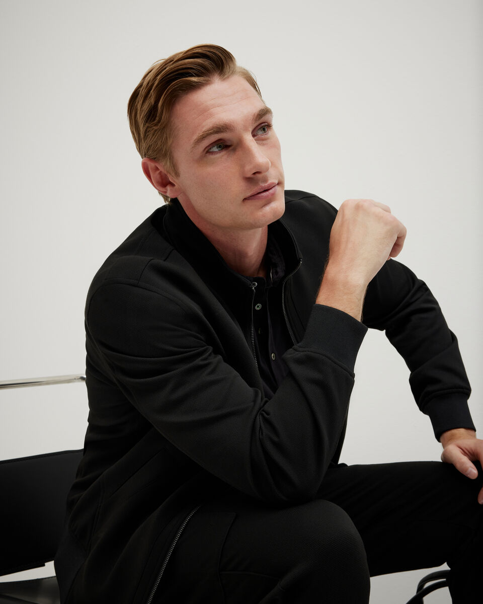 Travel Performance Bomber Jacket, Black, hi-res